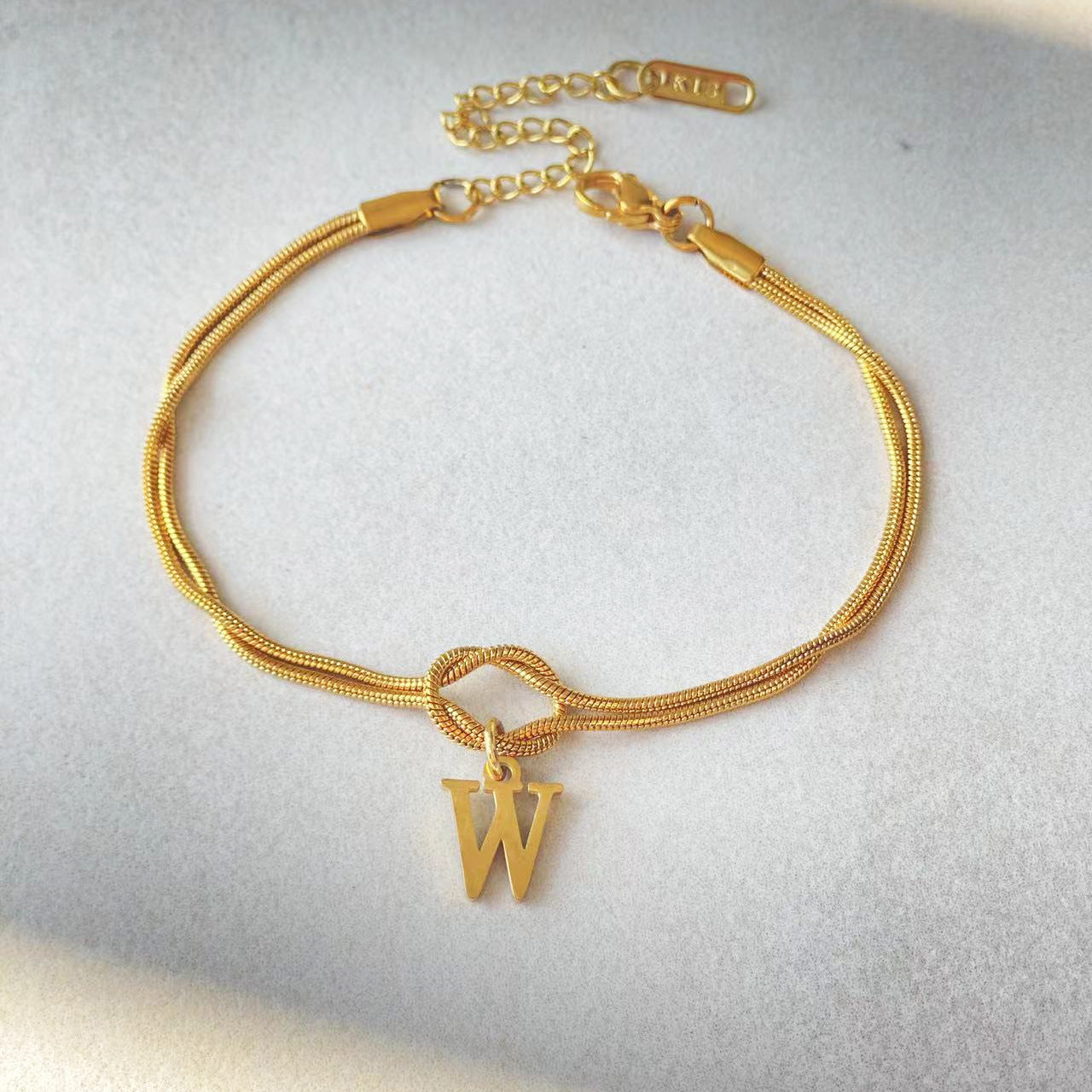Wonderful A-Z Love Knot Bracelets For Couple