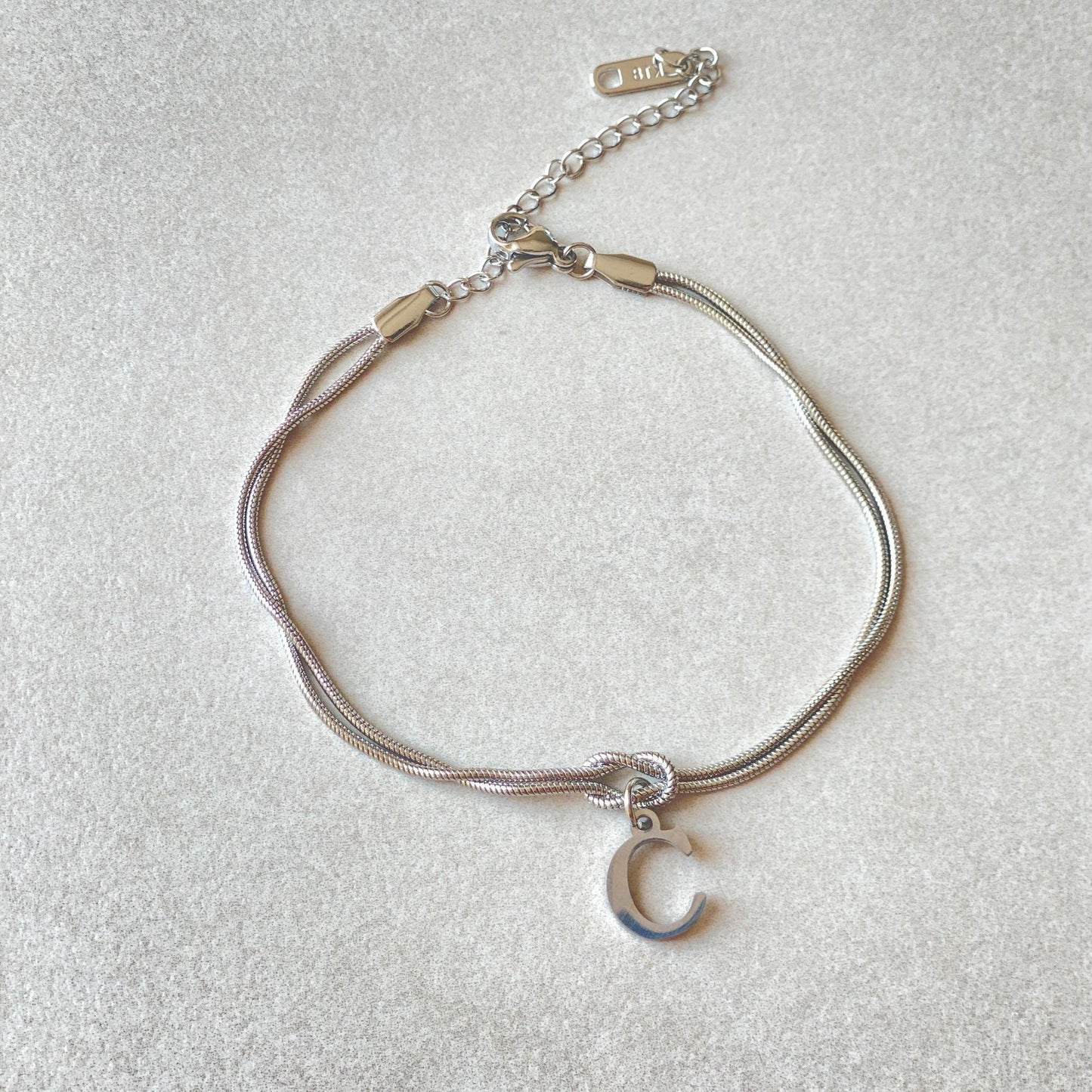Wonderful A-Z Love Knot Bracelets For Couple