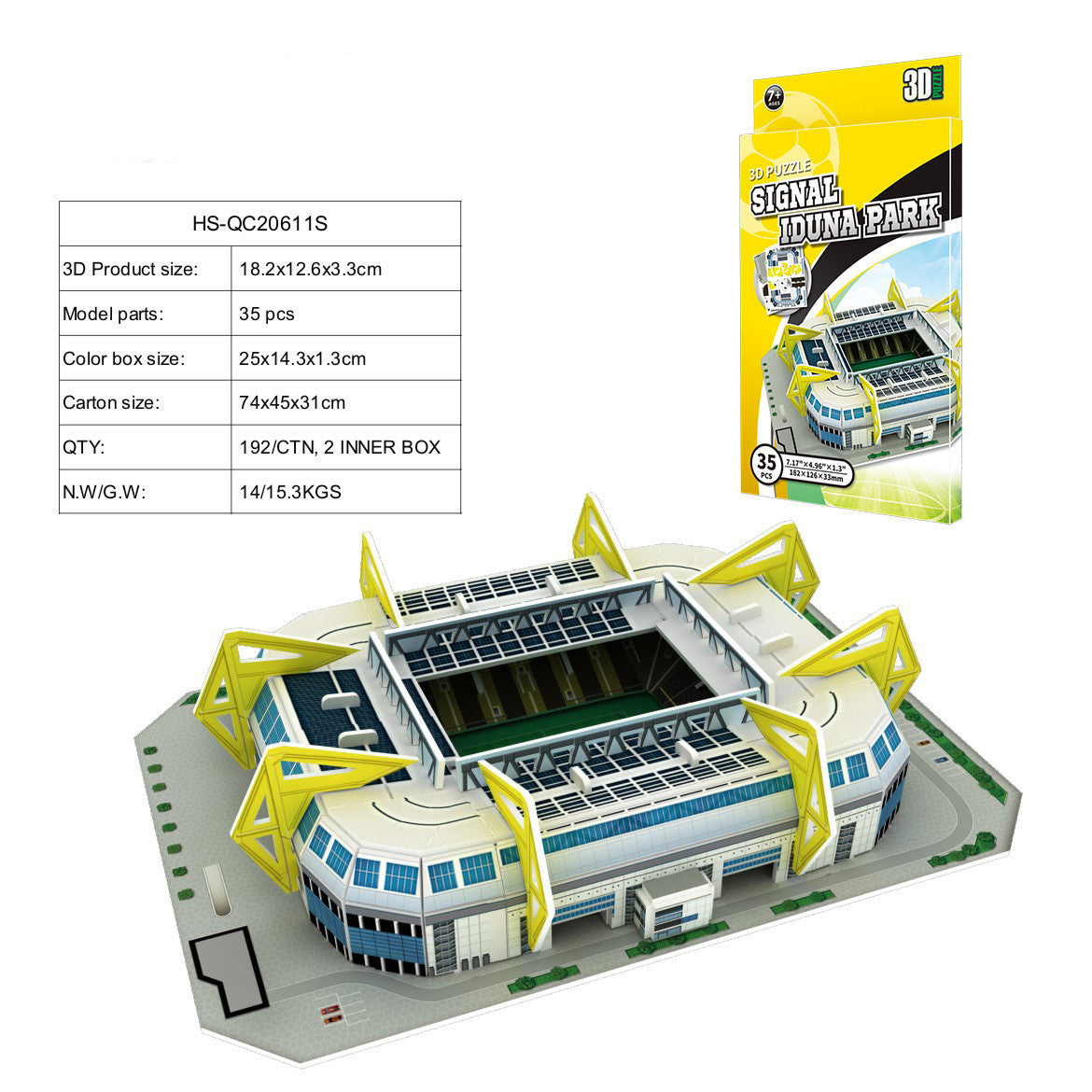 Fantastic 3D Puzzle Soccer/Football Field Model