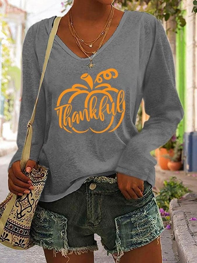 Women's V-neck Long Sleeved T-shirt (Sale 🚨)