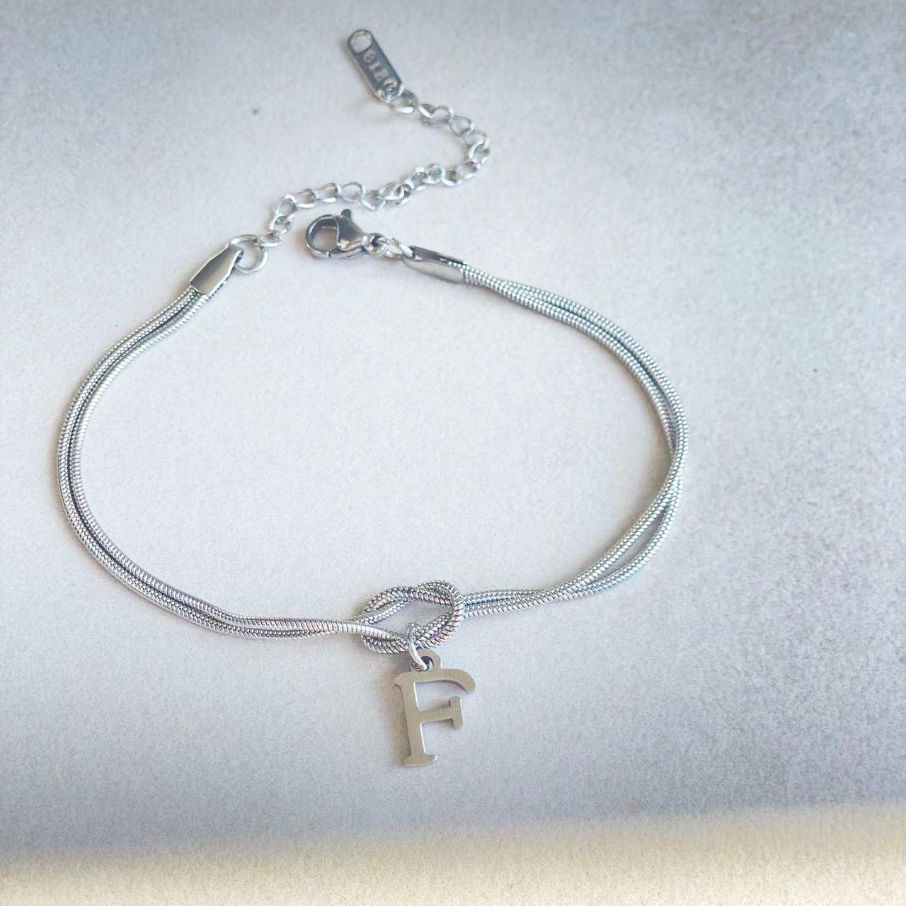 Wonderful A-Z Love Knot Bracelets For Couple