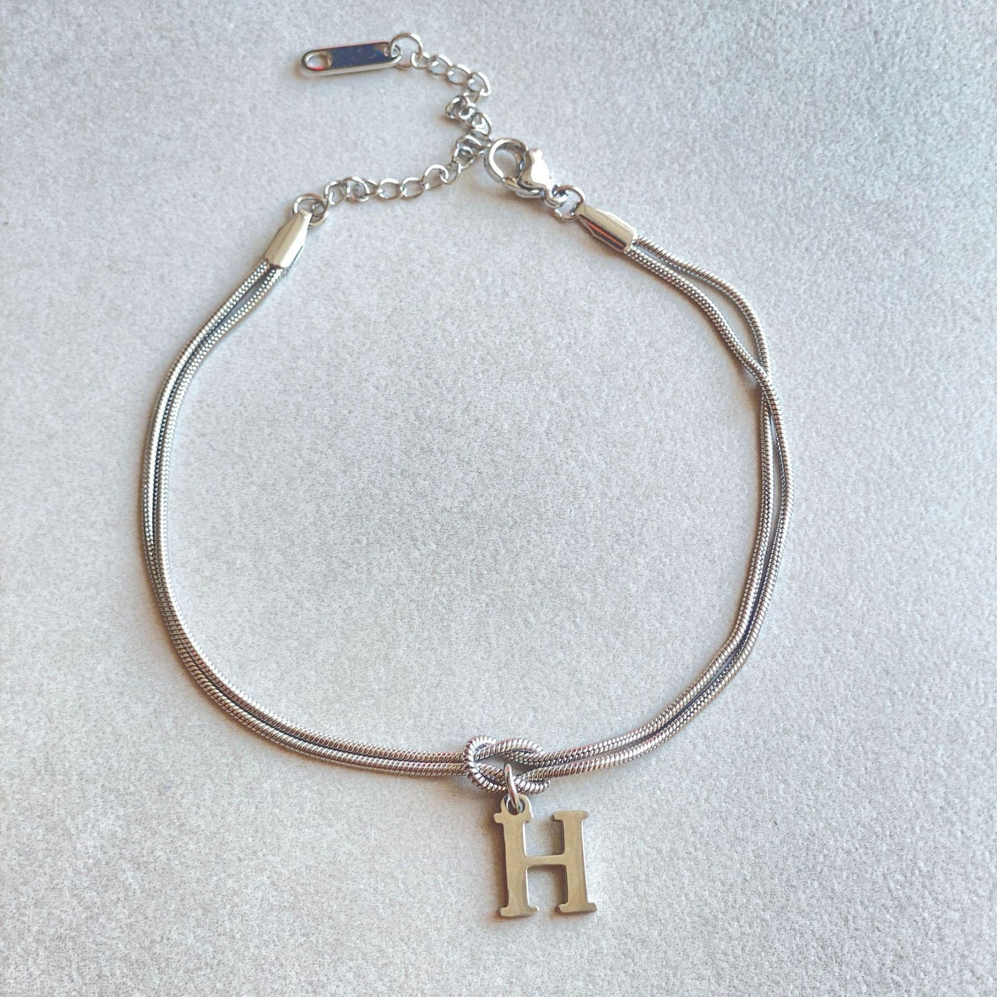 Wonderful A-Z Love Knot Bracelets For Couple