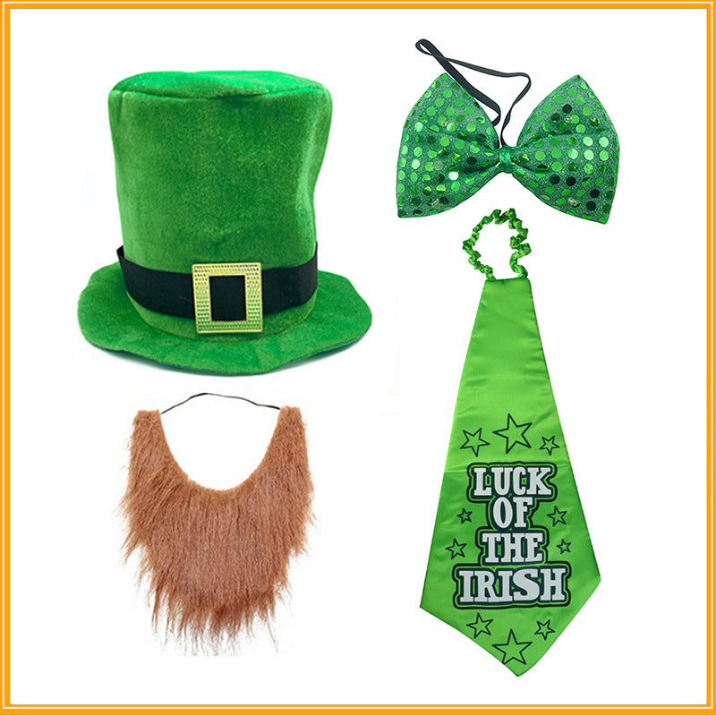 St. Patrick's Day Green Hat With Beard ☘️