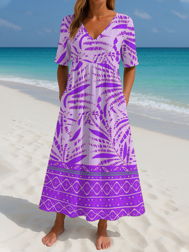 Women's Loose Fashion. Short Sleeve Dress