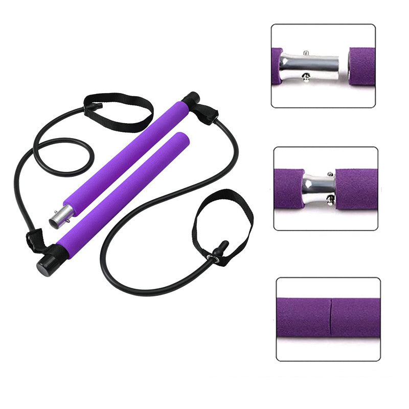 Fitness Yoga Pilates Bar Portable Gym Accessories Sport Elastic Bodybuilding Resistance Bands For Home Trainer Workout Equipment - A Trust Market