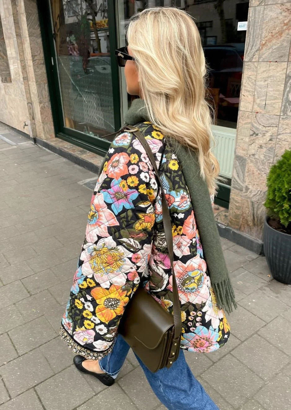 Wonderful Lace Flare Sleeve Cotton Coat Print