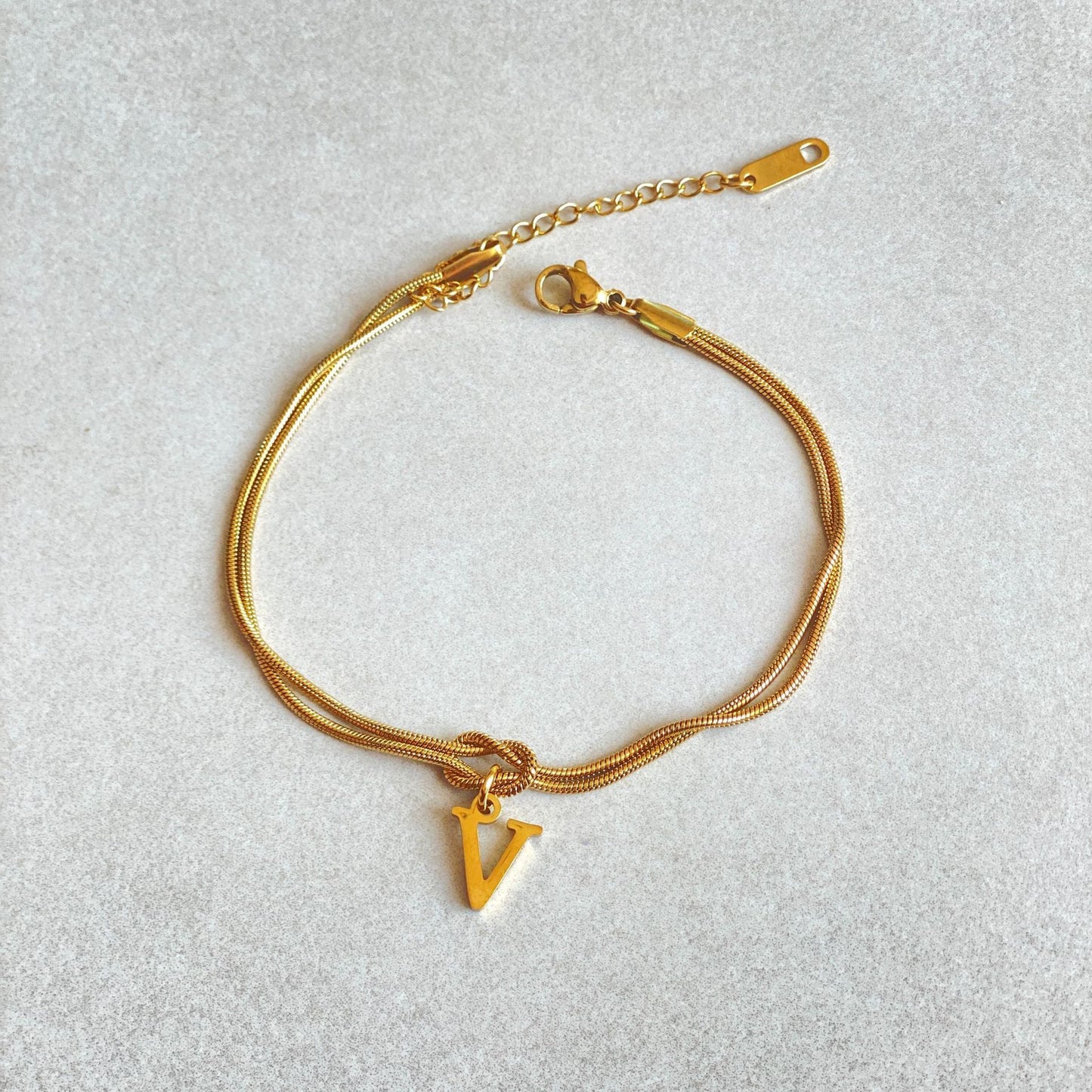 Wonderful A-Z Love Knot Bracelets For Couple