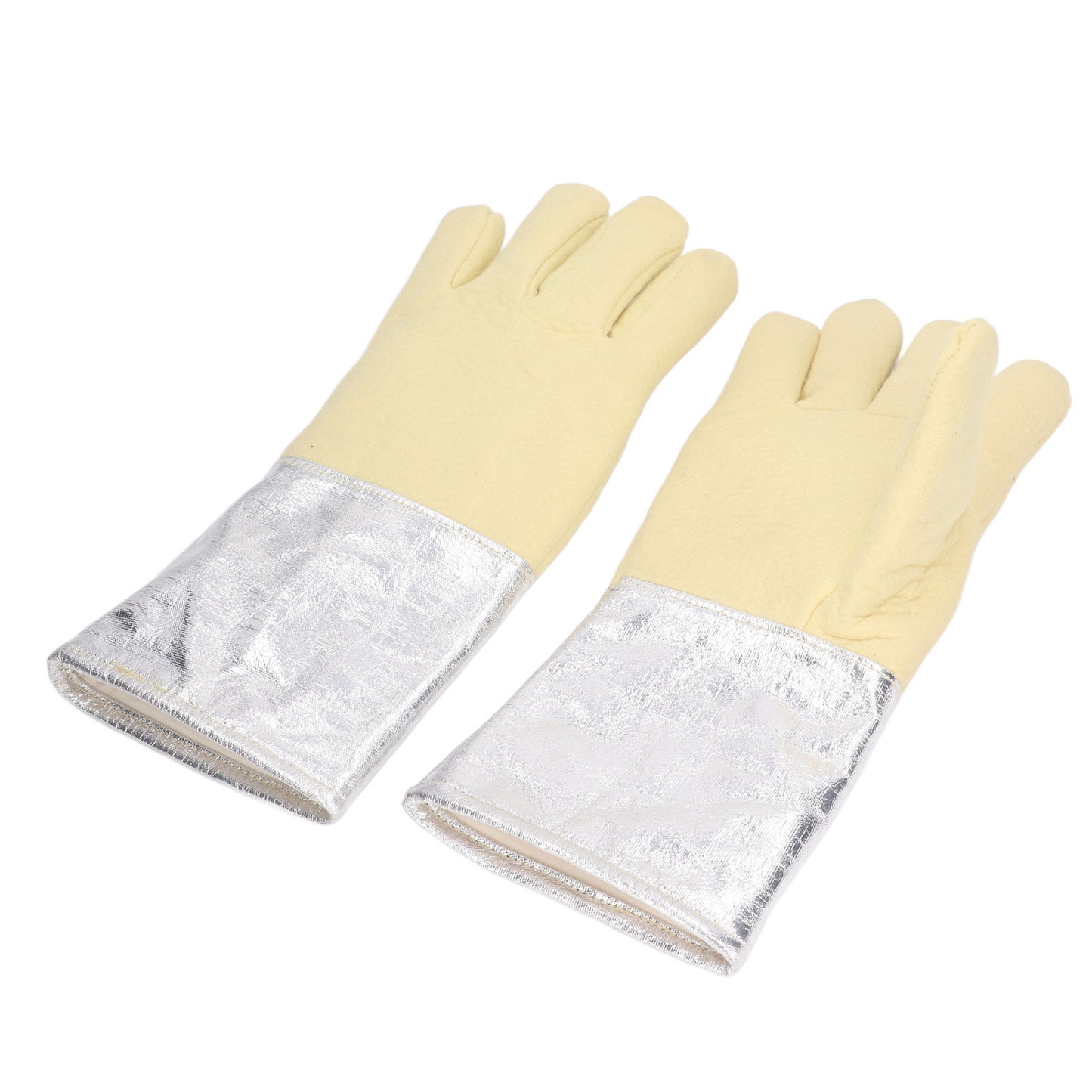 1 Pair Aluminum Foil Gloves High Temp Resistance for Fire Fighting