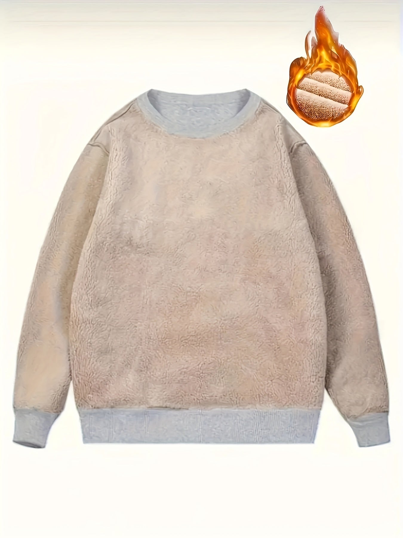 Casual Warm Fleece Lined Sweatshirt For Men