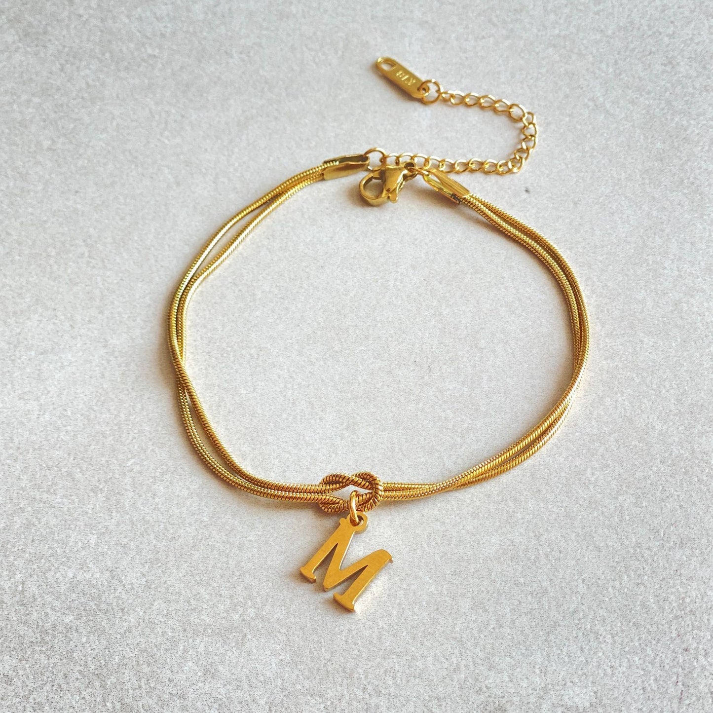 Wonderful A-Z Love Knot Bracelets For Couple