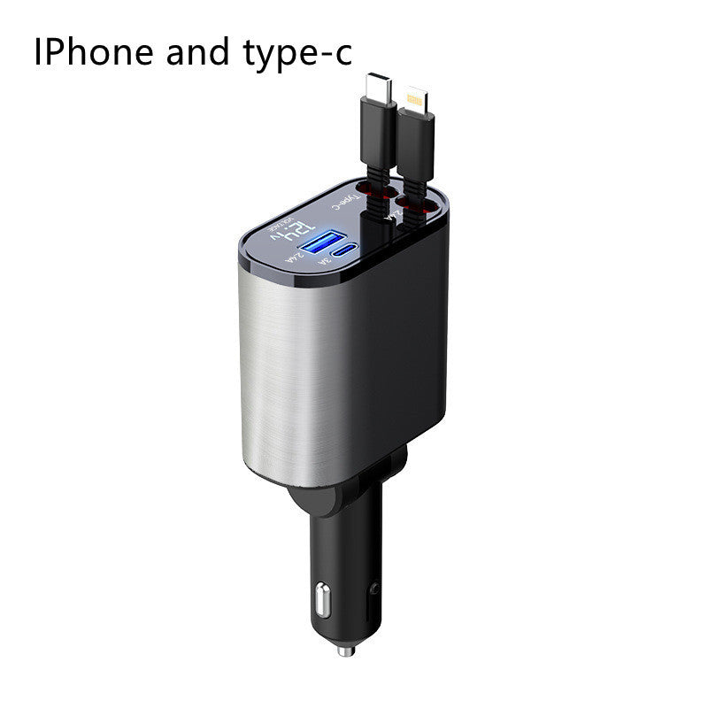 Great Super Fast Car Charger 100W With USB And TYPE-C Adapter