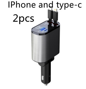 Great Super Fast Car Charger 100W With USB And TYPE-C Adapter