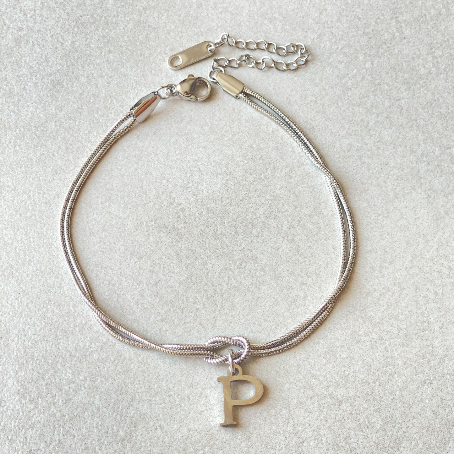 Wonderful A-Z Love Knot Bracelets For Couple