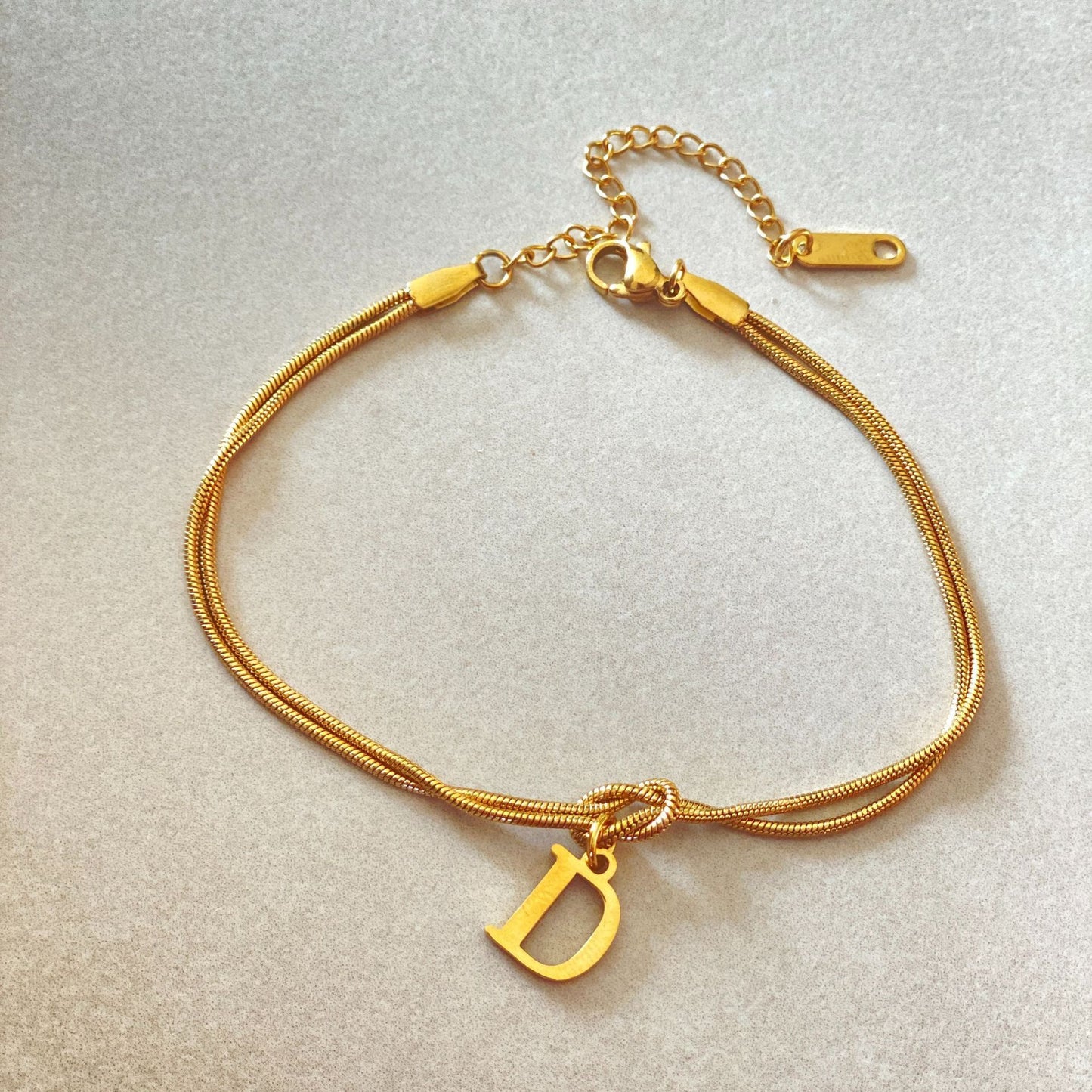 Wonderful A-Z Love Knot Bracelets For Couple