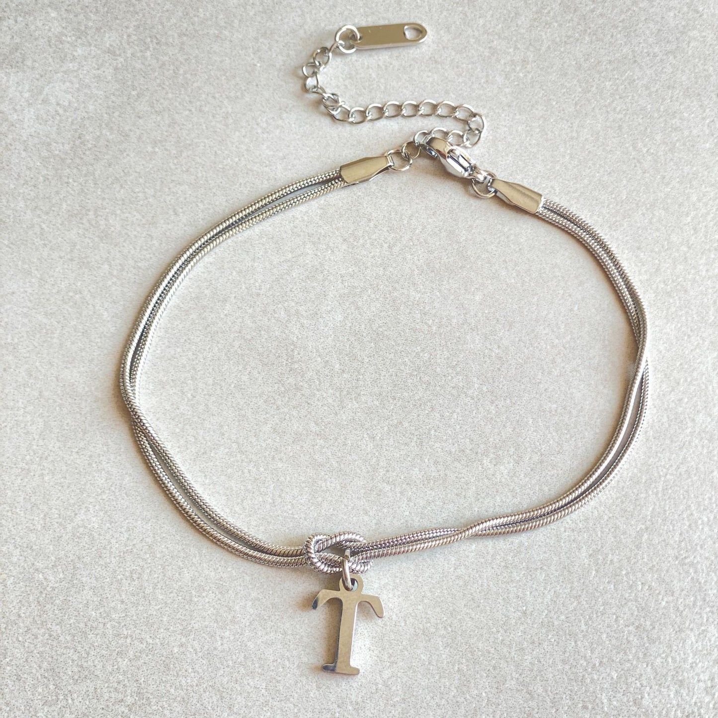 Wonderful A-Z Love Knot Bracelets For Couple