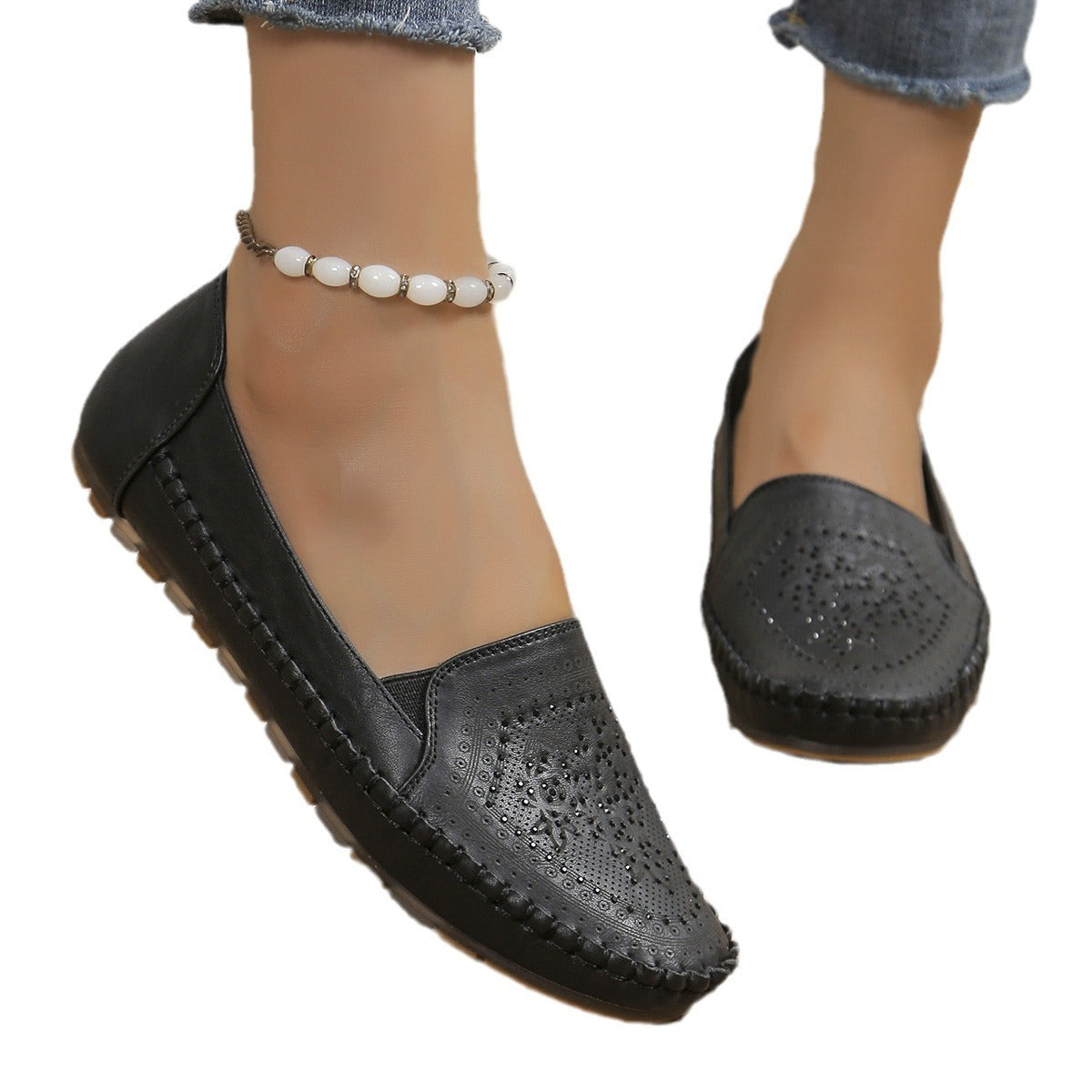 Handmade Casual Stitching Gommino Shoes for Women - A Trust Market