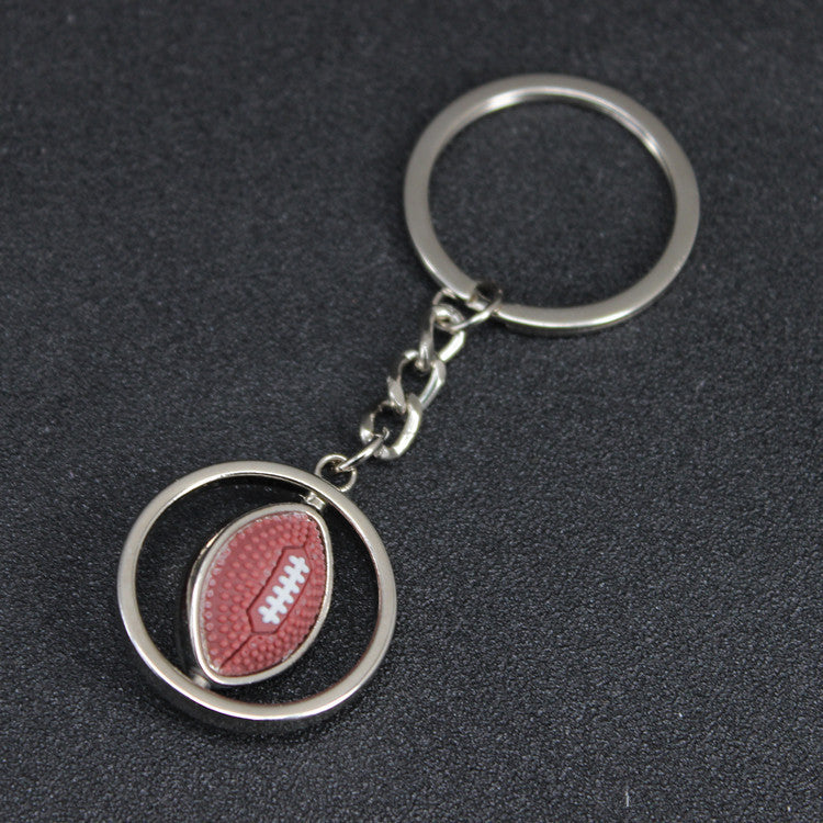 Fantastic Rotating American Football Keychain
