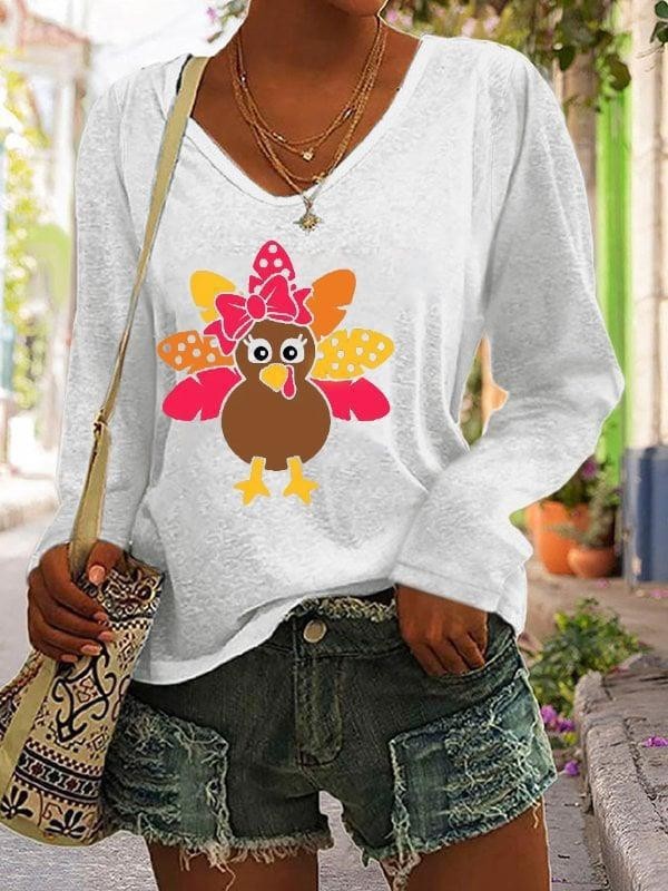 Women's V-neck Long Sleeved T-shirt (Sale 🚨)