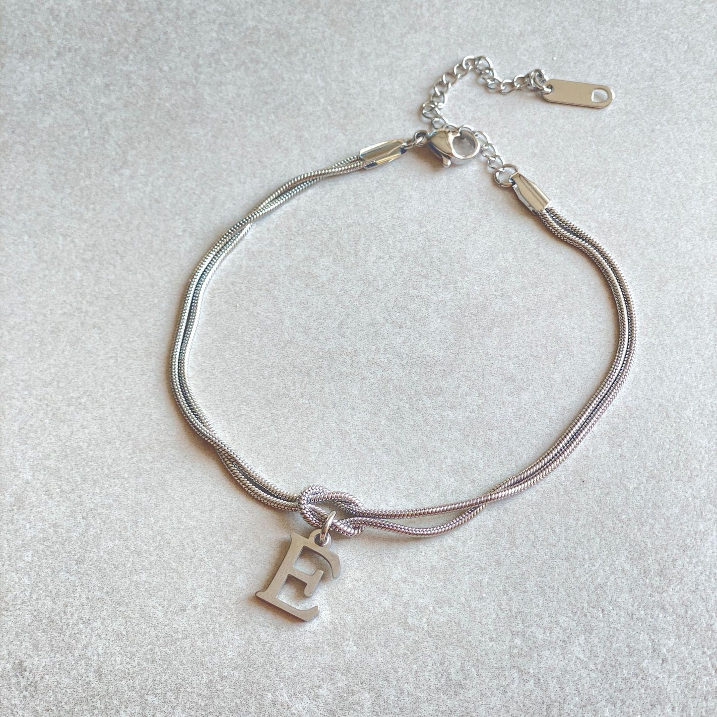 Wonderful A-Z Love Knot Bracelets For Couple