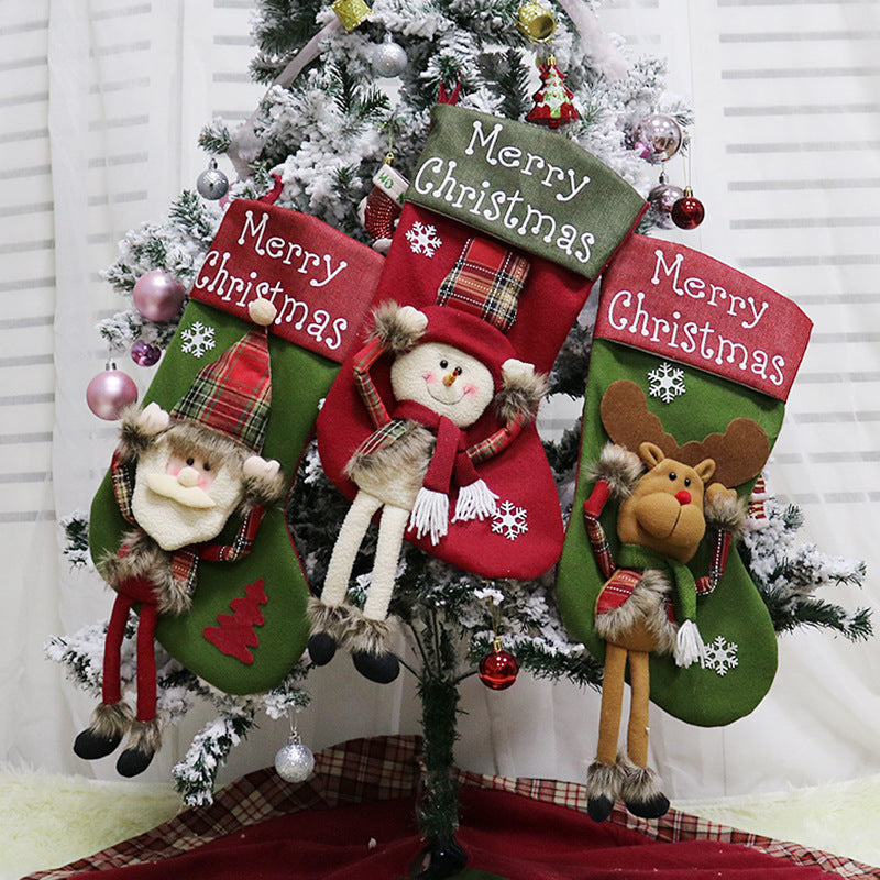 Christmas Big Sock Tree Pendant