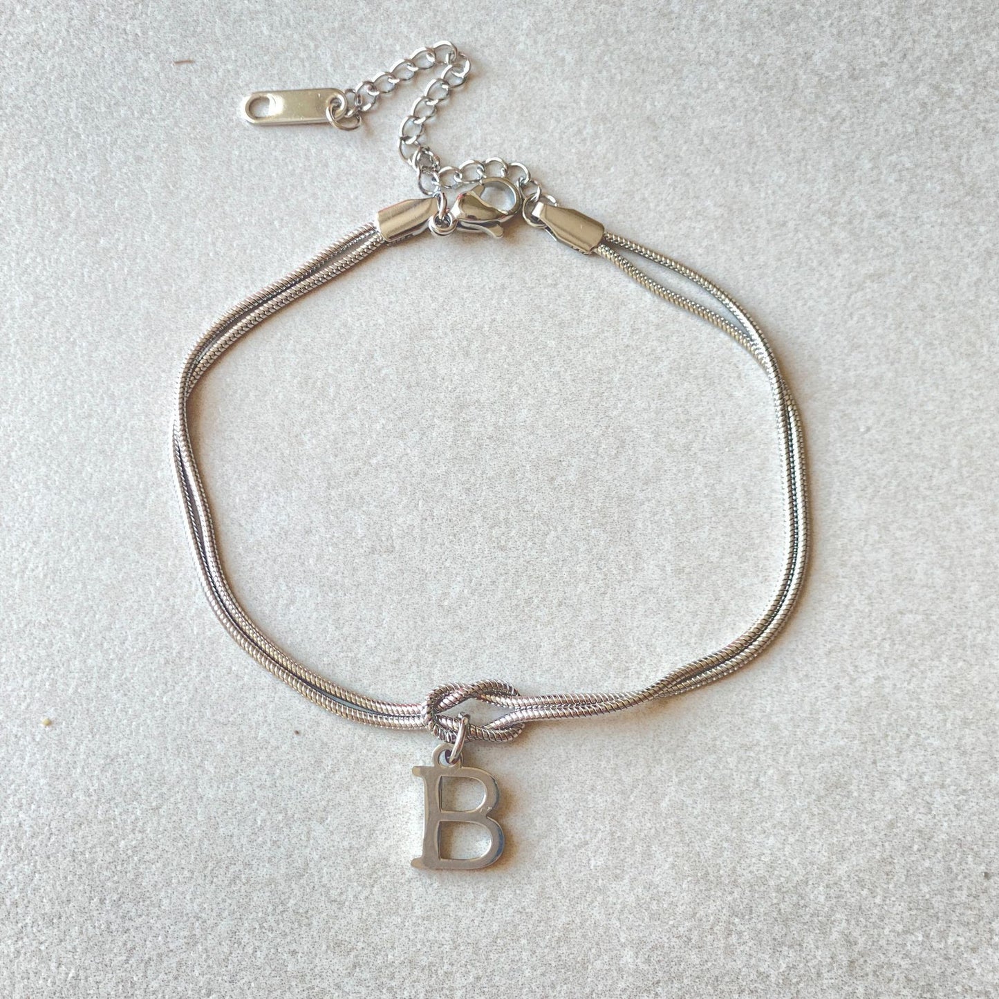 Wonderful A-Z Love Knot Bracelets For Couple