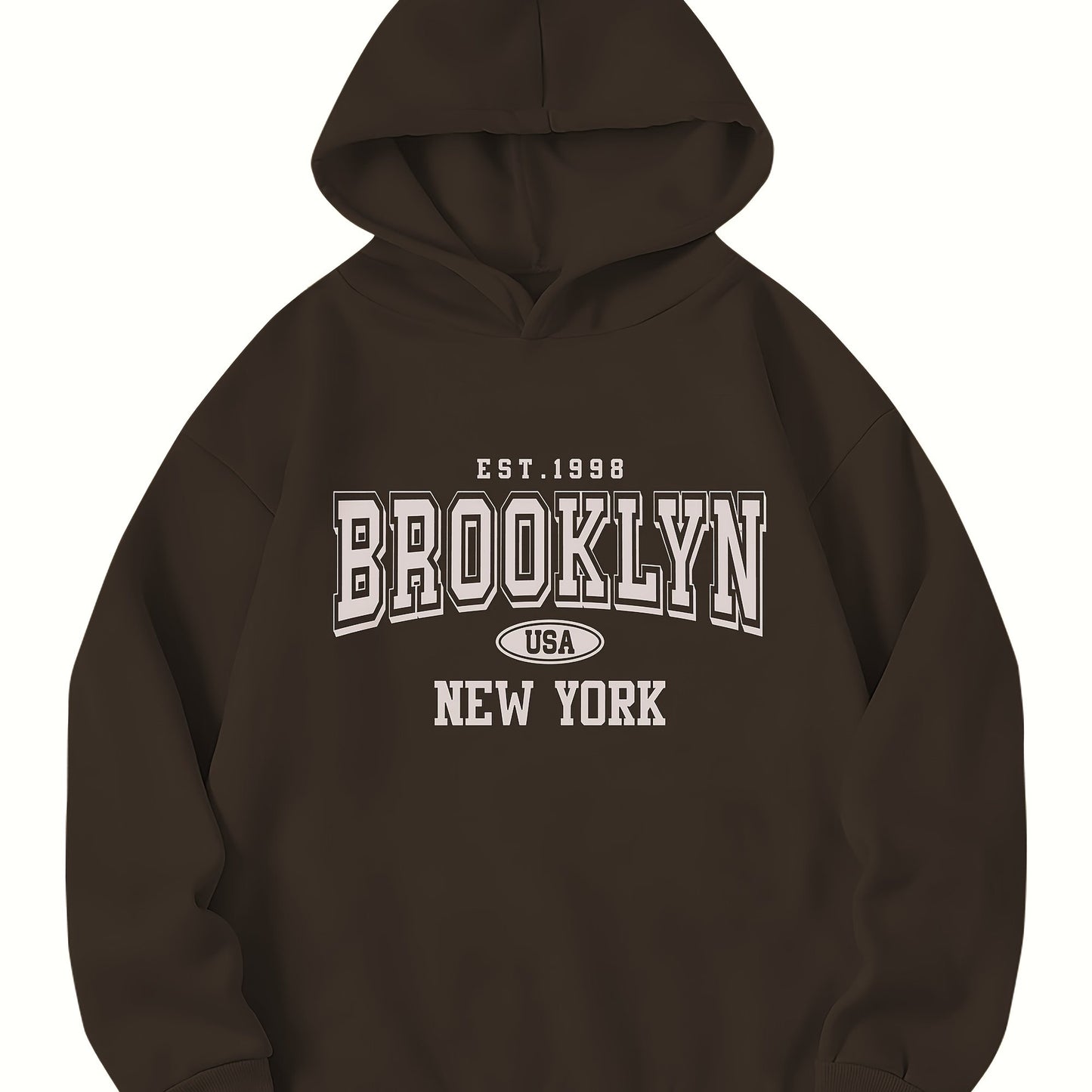 Casual Long Sleeve Hoodie Pullover For Women. Brooklyn USA New York.