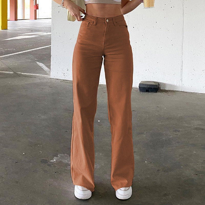 Spice Girl Style High Waist Slim Jeans Bell Bottoms - A Trust Market