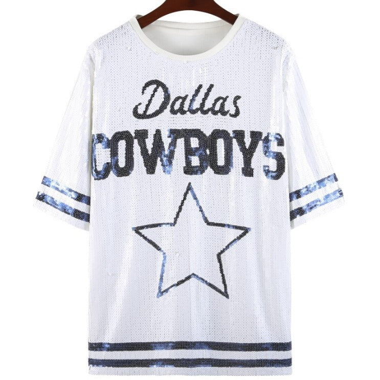 Wonderful Sequins Cowboys American Football Uniform (Sale 🚨)