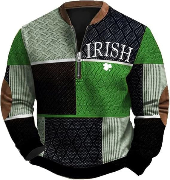 Great Sweatshirt With Zipper For Men ☘️