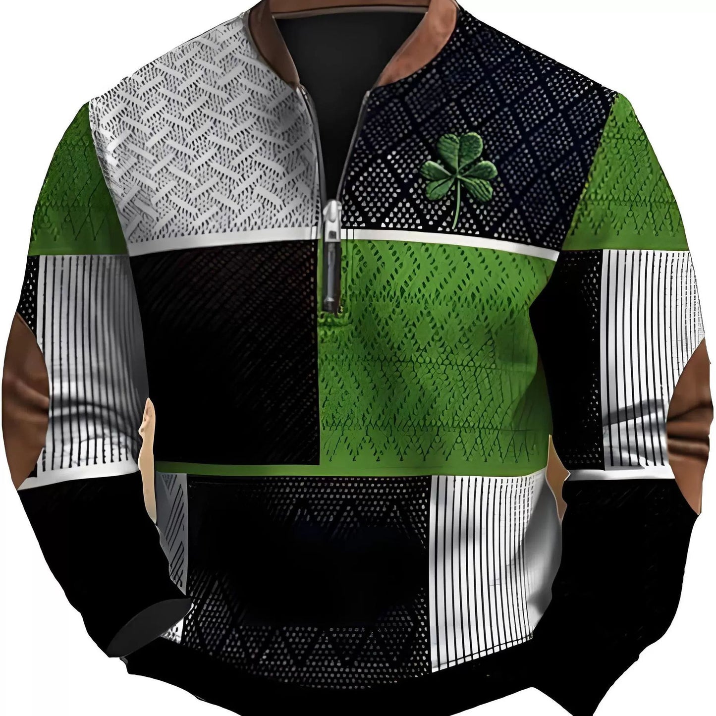 Great Sweatshirt With Zipper For Men ☘️