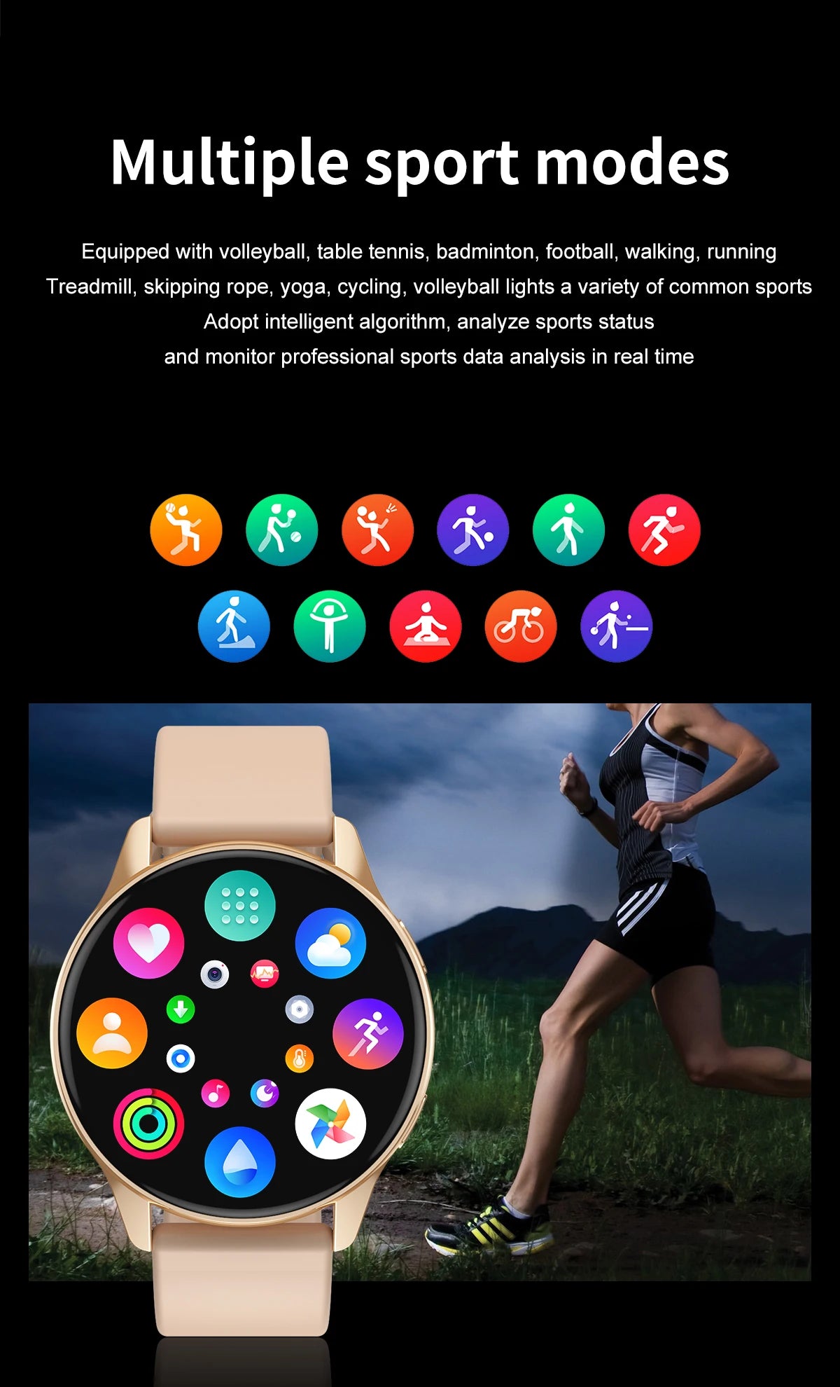 LIGE Men Smart Watch With Heart Rate and Blood Pressure Monitoring