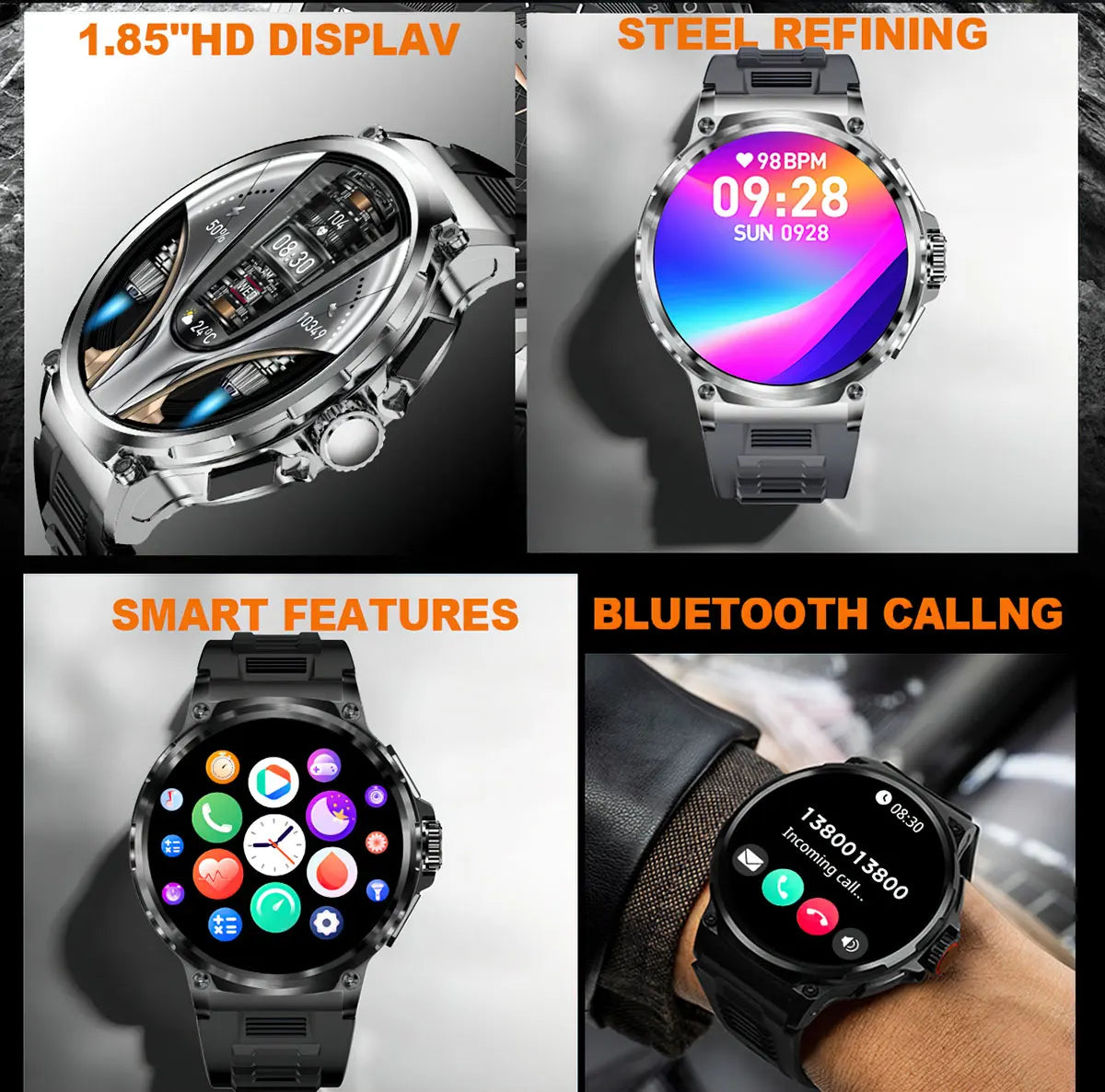 New 1.85-inch Ultra HD Smart Watch With GPS Track And Bluetooth Call