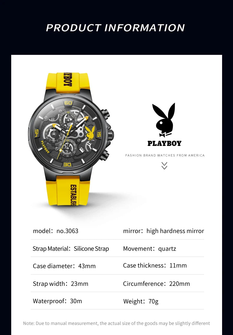 Luxury Waterproof Watch With Silicone Band