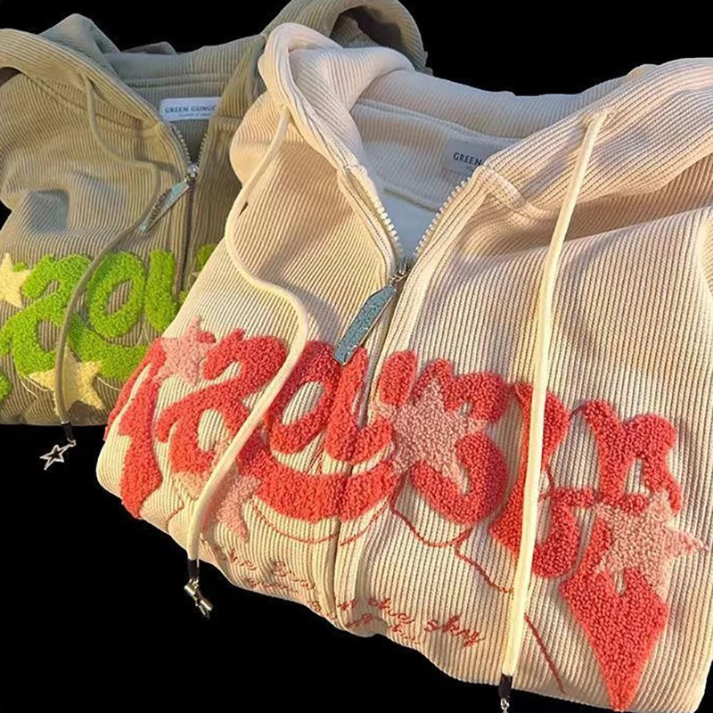 Retro Embroidery Hoodies Sweatshirts - A Trust Market