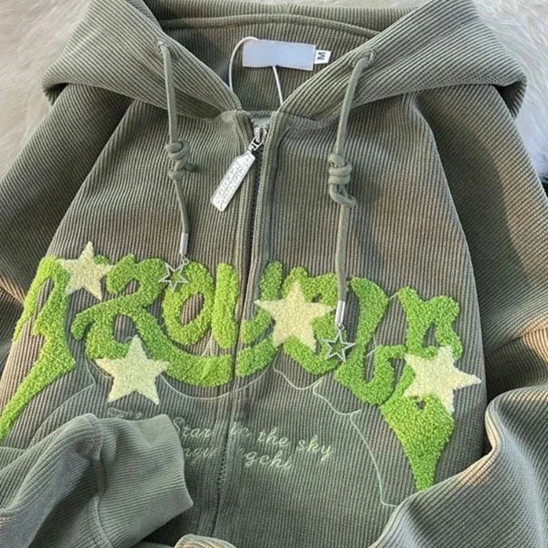 Retro Embroidery Hoodies Sweatshirts - A Trust Market