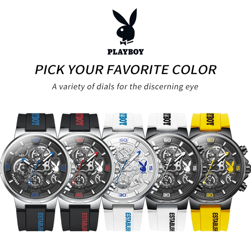 Luxury Waterproof Watch With Silicone Band