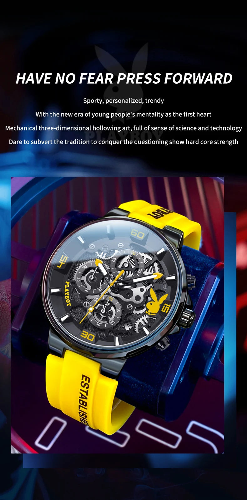 Luxury Waterproof Watch With Silicone Band