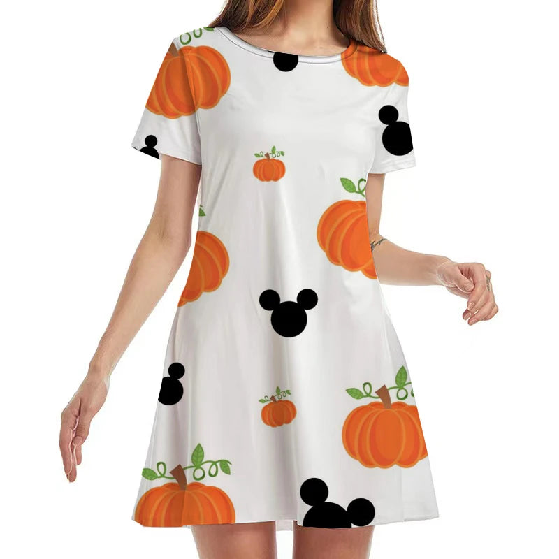 Fantastic Halloween Short Sleeve Women's Dress - A Trust Market