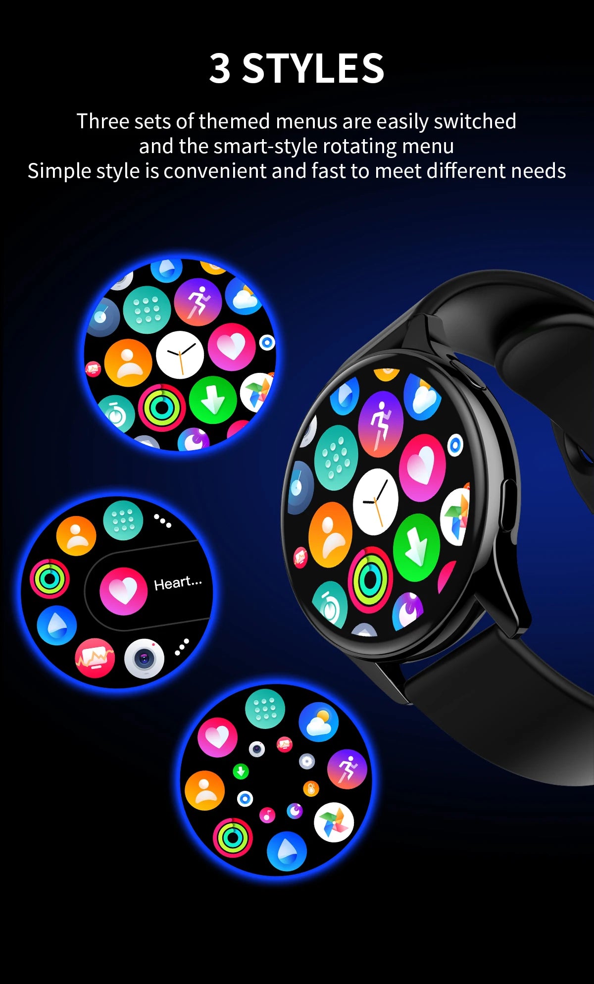 LIGE Men Smart Watch With Heart Rate and Blood Pressure Monitoring