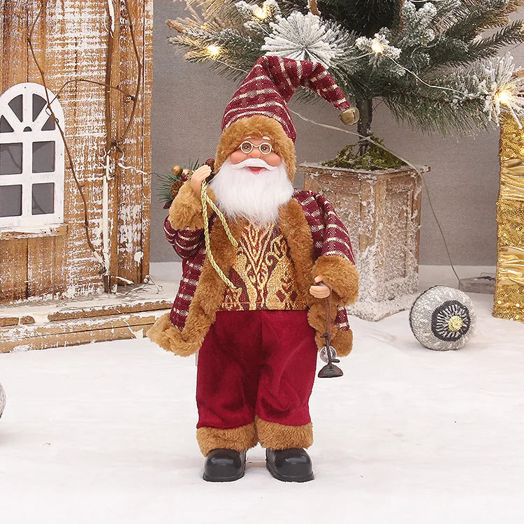 Santa Claus Doll with Gift Bags For Christmas Decoration