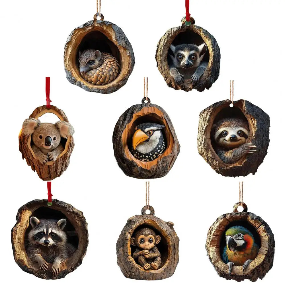 Christmas Ornaments In Acrylic Cartoon For Christmas And Home Decoration