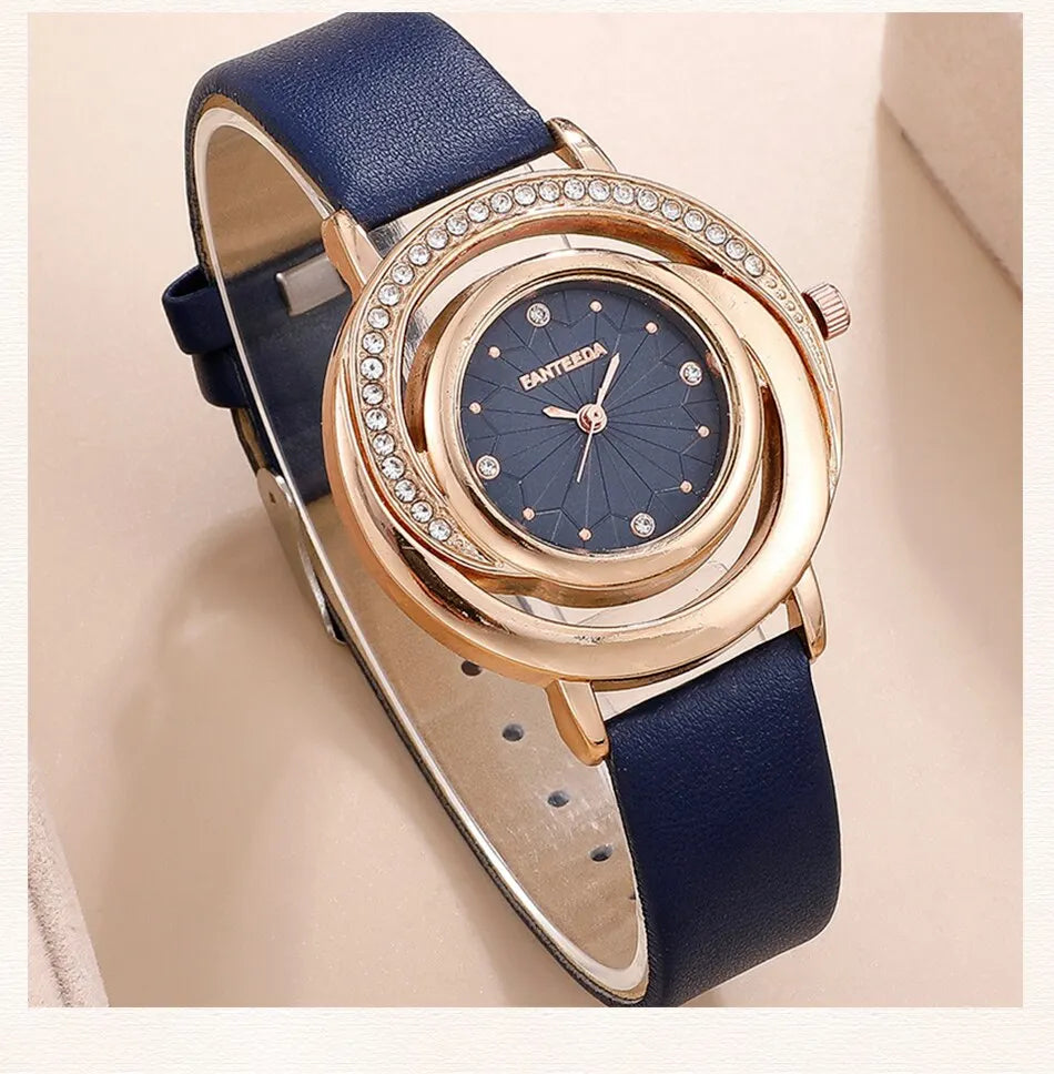 Wonderful Luxury Watch, Ring, Necklace And Earring Rhinestone Set For Wonderful Women (Salve 🚨)