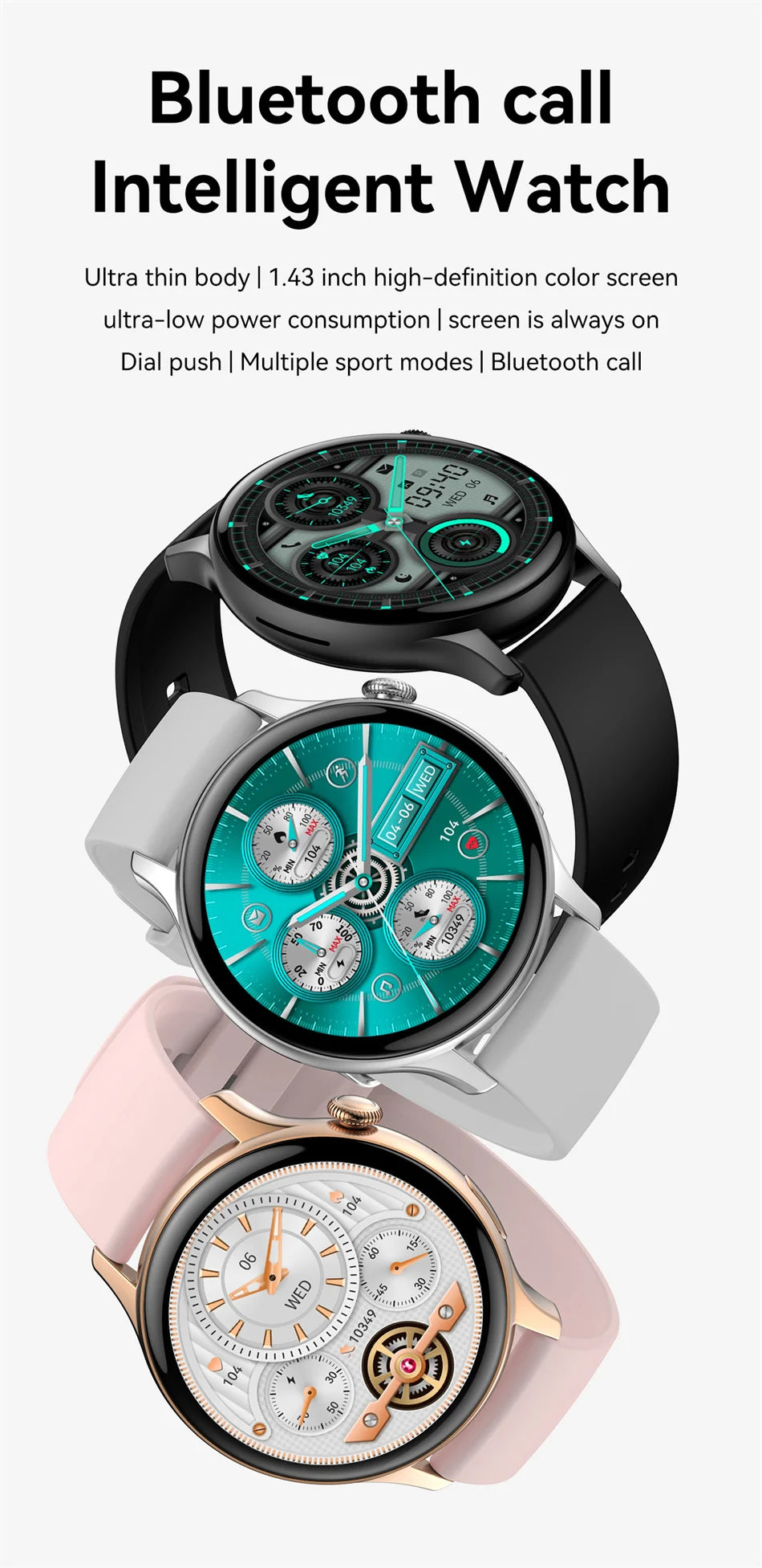 Fantastic True AMOLED Smartwatch With Health Tracker And Voice Calling