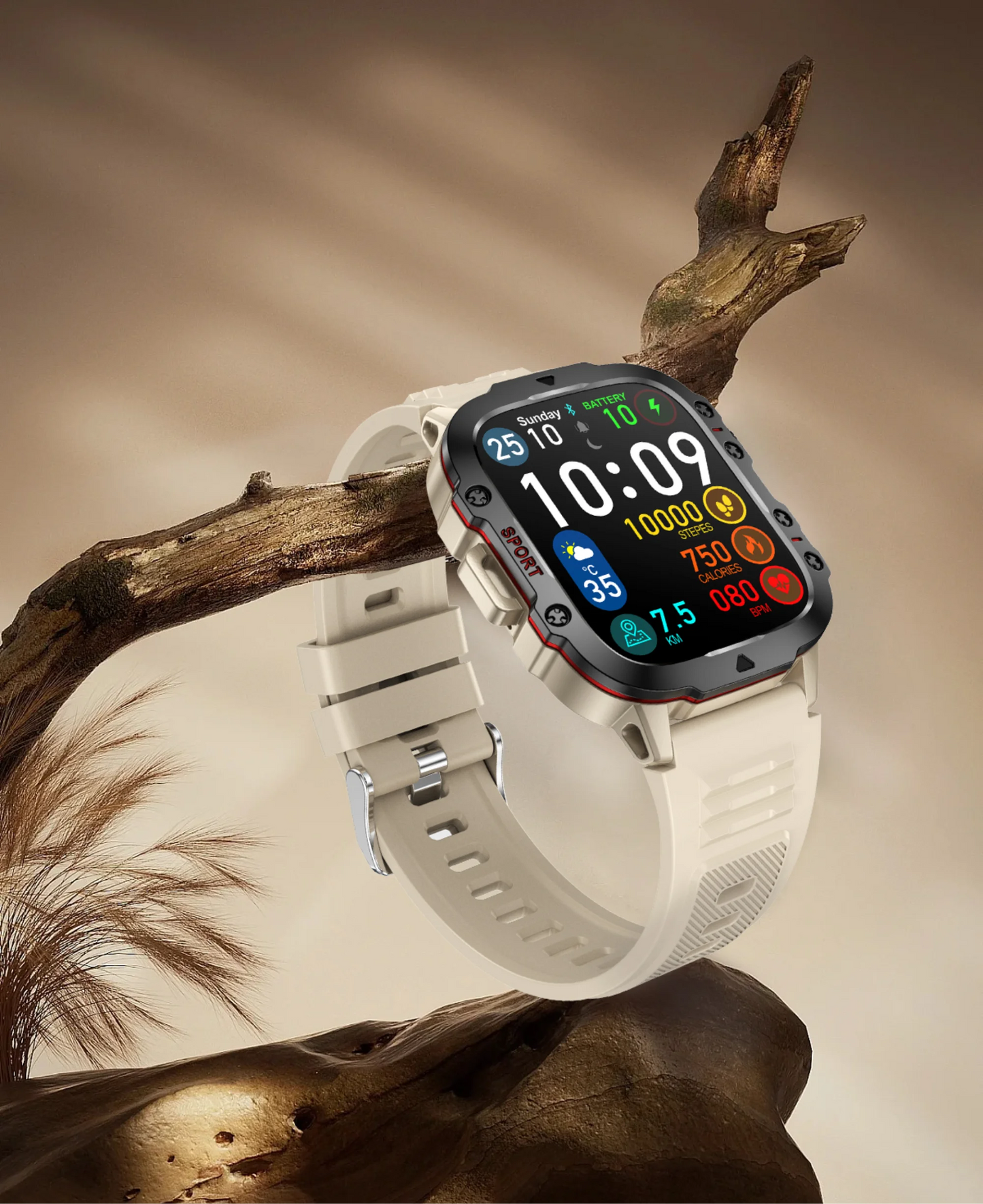 Great Brand New Rugged Military Smartwatch With BT, GPS And AMOLED HD Big Screen