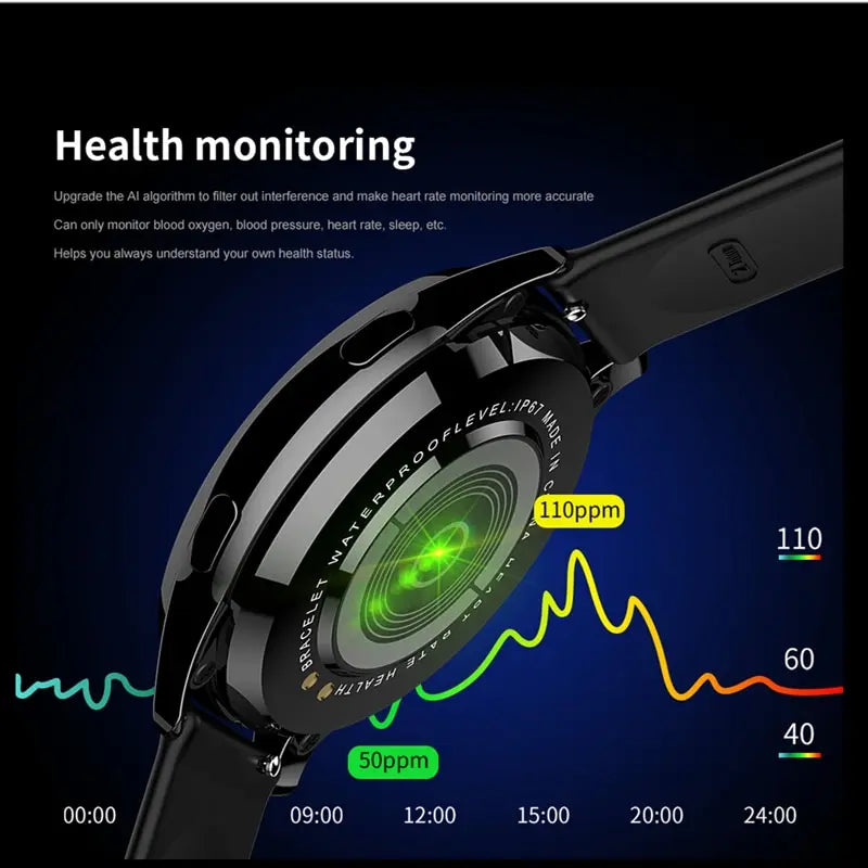 LIGE Men Smart Watch With Heart Rate and Blood Pressure Monitoring
