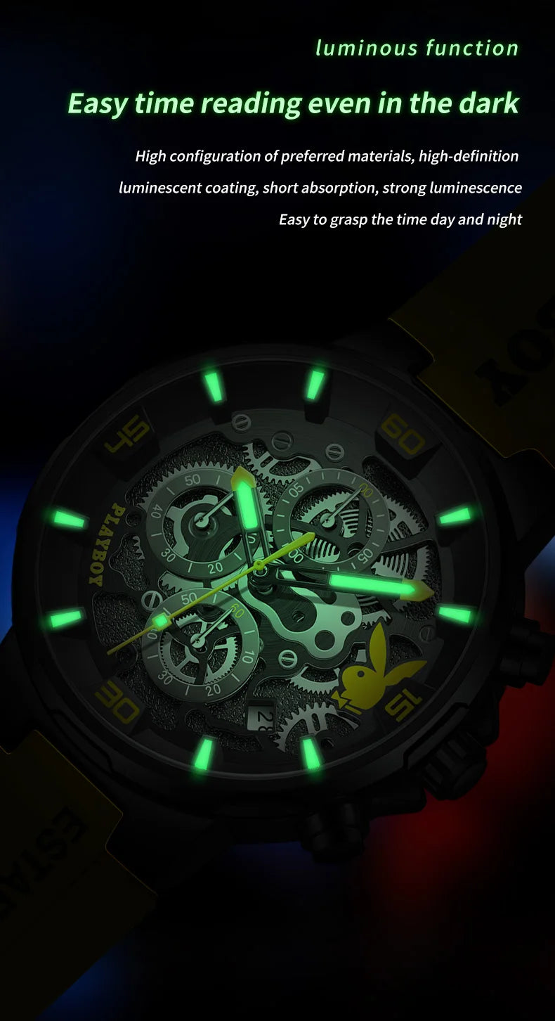 Luxury Waterproof Watch With Silicone Band