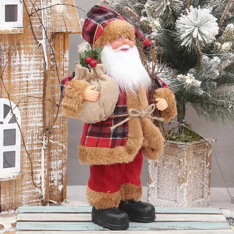 Santa Claus Doll with Gift Bags For Christmas Decoration