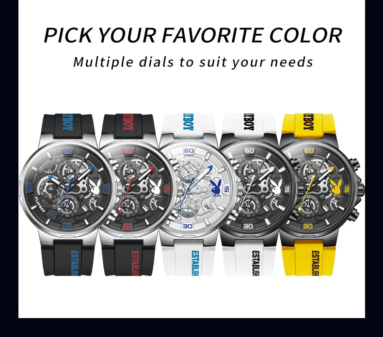 Luxury Waterproof Watch With Silicone Band