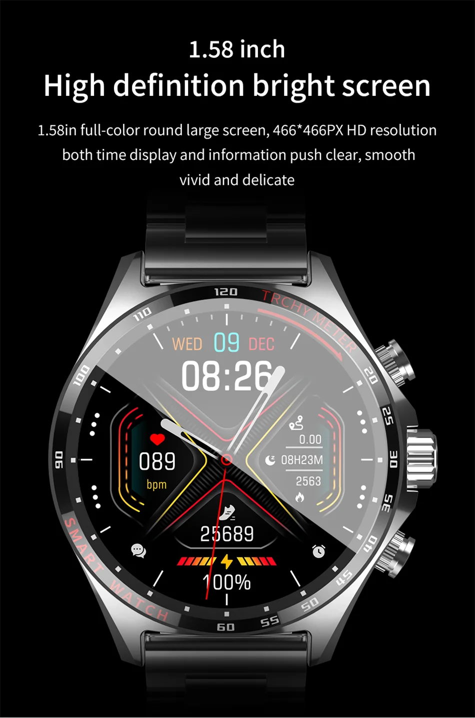 Brand New HD Smartwatch With Bluetooth Call and Health Monitoring