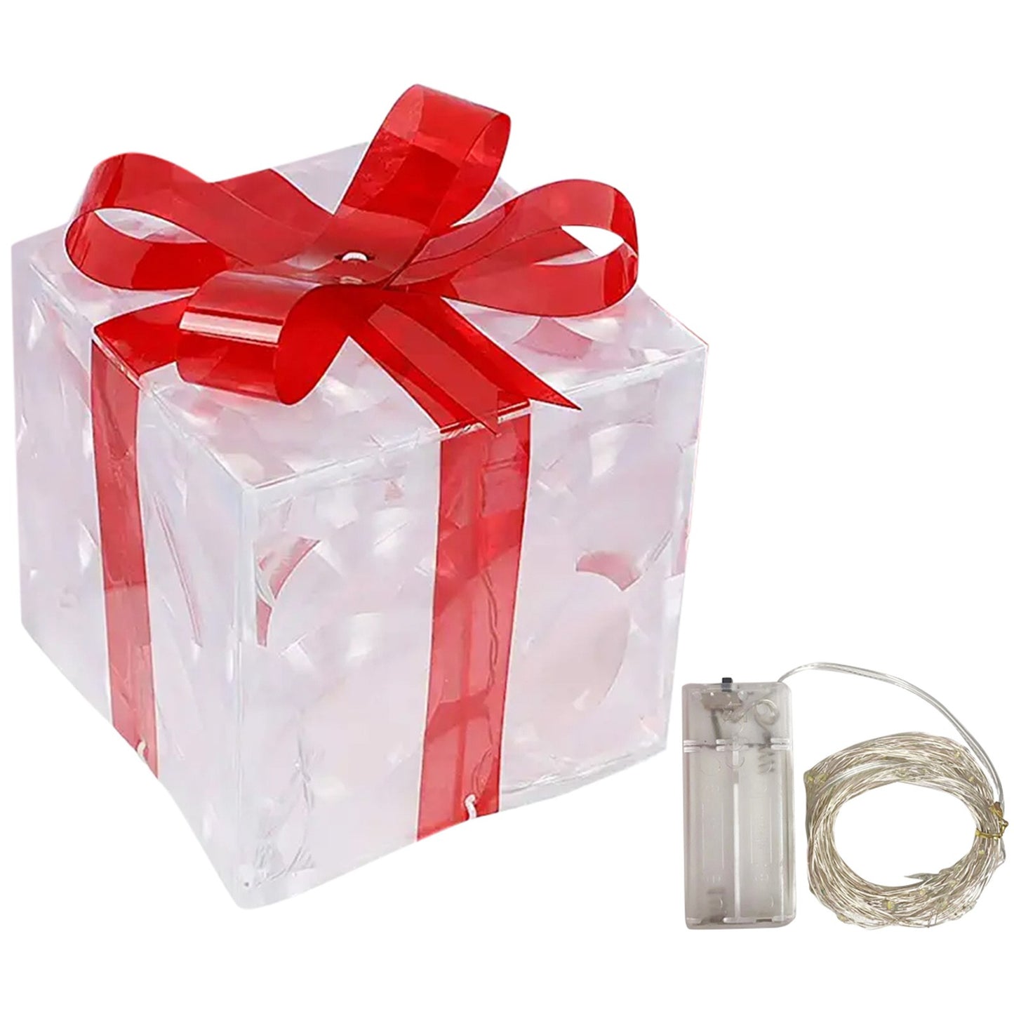 New Year And Christmas Glowing Gift Box For Christmas And New Year Decoration
